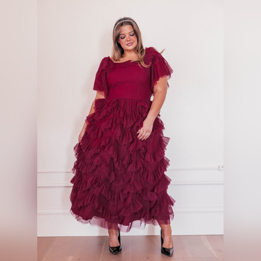 Jessakae Isla Dress burgundy 2X